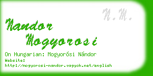 nandor mogyorosi business card